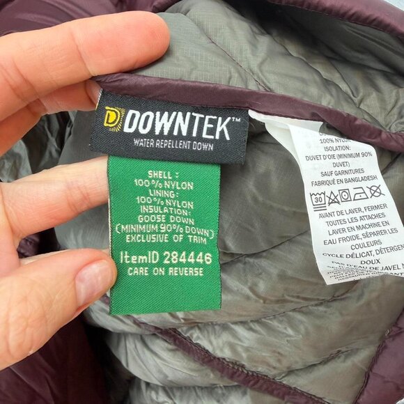 NWT LL Bean Ultralight 850 Down Coat Long Dark Plum Size L - Picture 4 of 7